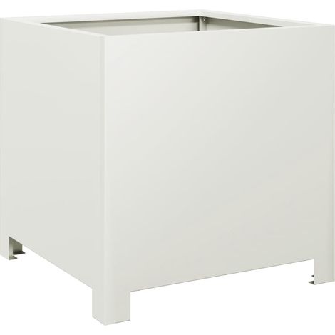 Maison Exclusive - Fioriera da Giardino Bianca 40x40x40 cm in Acciaio