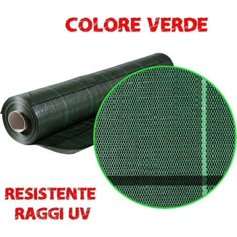 RETE TELO PACCIAMATURA 2,10x5 metri VERDE ANTI RADICE ANTI ALGA PER ERBACCE ORTO ED EDILIZIA