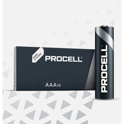 Batteria alcalina Procell Duracell aaa - lr03 1,5v scatola 10 unità ø10,5x44,5mm