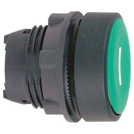 Cabeza pulsador diámetro 22 rasante blanco flecha negro embellecedor plástico