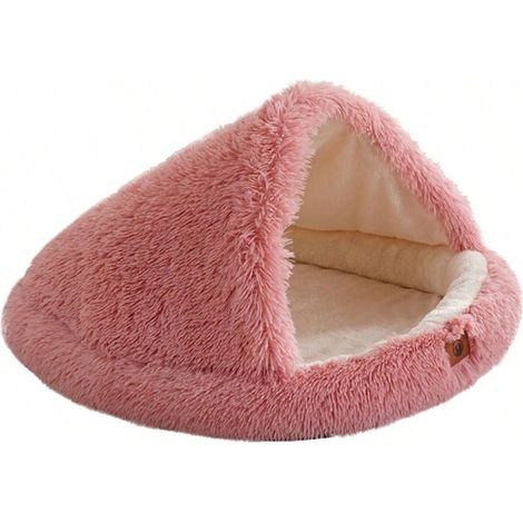 Nid pour Animal de Compagnie, 50x40CM, Nid de Chat/Bébé Chien Fermé en Peluche Chauffant, Conception de Coquille pour Isolation Thermique, Intérieur (1/5)