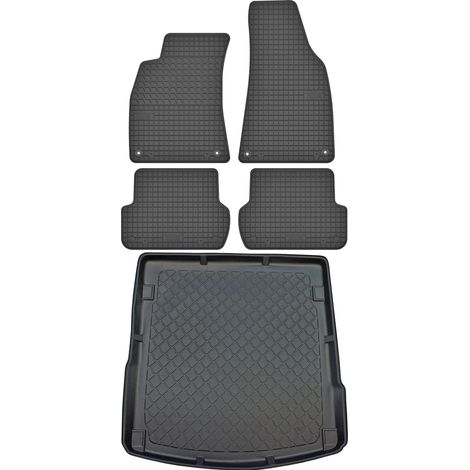 Audi A4 B6 B7 Limousine (2001–2007) – Set: Gummifußmatten + Kofferraummatte