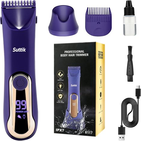 Tondeuse pour poils du corps pour femmes 8117 - Rechargeable et étanche (1/5)