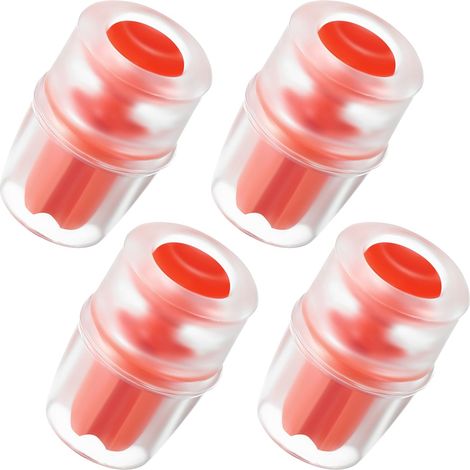 Lot de 4 embouts de rechange en silicone pour poche à eau, idéaux pour le cyclisme, la randonnée et la course à pied - Rouge (1/4)
