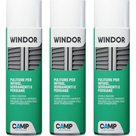 Windor spray lucida e ravviva infissi e serramenti 500 ml 3 pezzi (1/5)