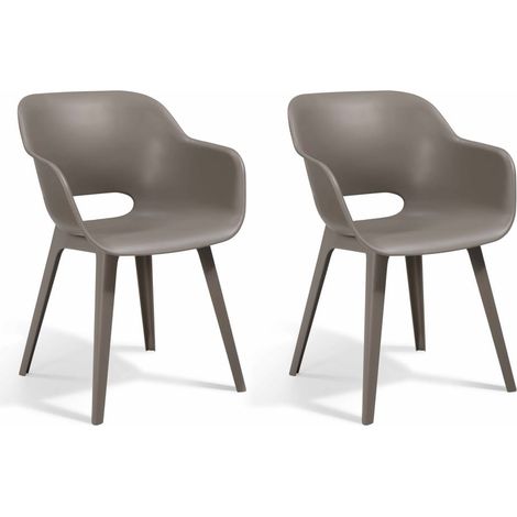 Gartenstühle Akola 2 Stk. Cappuccino-Braun Keter