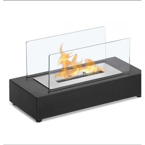 Cheminée portable au bioéthanol de table, 35,5x18x15 cm (1/4)