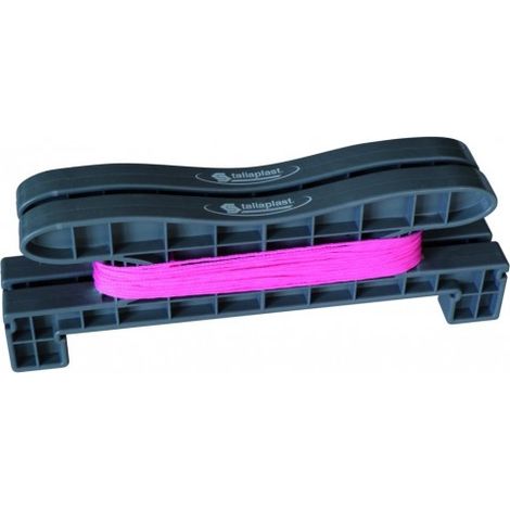 Taliaplast – Cordeau Kordo 150mm avec drisse fluo rose 1,5mm x 20m – Monture ABS résistante – Pour alignement précis de parpaings – 400442