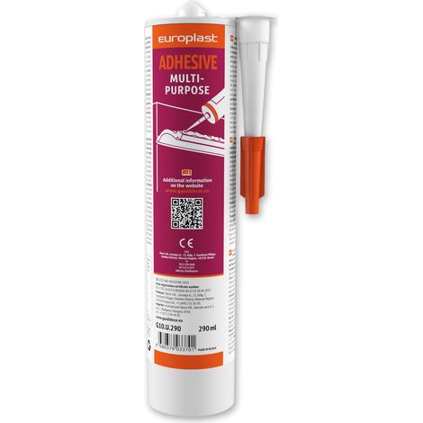 Assembly adhesive for mouldings Profhome G10U290 extra strong MS polymer glue for Indoor and outdoor installation damp environments white 290 ml