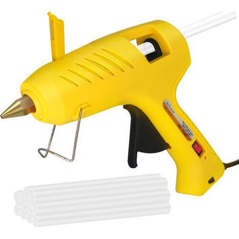 Irovami Pistolet colle 60/100W – Buse laiton, LED, 10 bâtons – Idéal pour DIY, menuiserie, réparation (1/5)