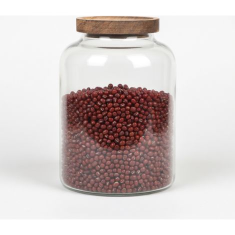 Bocal de conservation rond en verre 2000 ml, taille moyenne — pot (1/5)