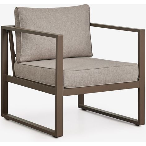 Fauteuil en aluminium Lipov SKLUM Marron Chocolat (1/5)