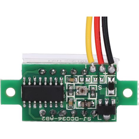 5 pièces mini voltmètre afficheur LED numérique 0.36 pouce DC 0-100V 3 fils jauge de tension 5 couleurs (1/5)