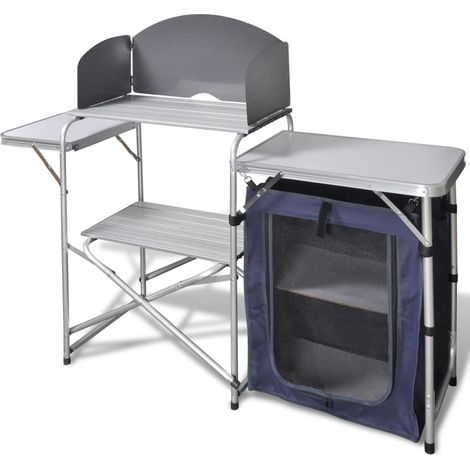 Campingküche Klappbar mit Aluminium-Windschutz