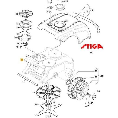 TASTIERA ROBOT STIGA AC500 (L200L) '15 ORIGINALE STIGA - 122420014/0