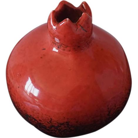 Ornement de Vase en Céramique Rouge de Style Chinois, Forme de Fruit (1/5)