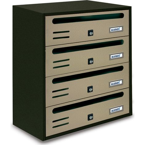 CASSETTA POSTALE ALUBOX CUBO/R 4 38,5X25X43 SABBIA- 1,0 pz