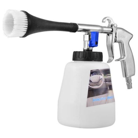 Équipement de nettoyage automobile : pistolet de lavage haute pression, flacon de mousse portable de 1 L, adapté au nettoyage des portières, des sièges et des tapis de voiture. (1/5)