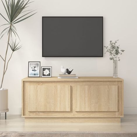vidaXL Table basse chêne sonoma 102x50x44 cm bois d'ingénierie (1/5)