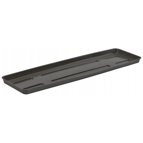 Soporte de plástico grafito para maceta de balcón, 56 cm