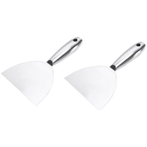Couteau à mastic en acier inoxydable, couteau de nettoyage des vitres de sol de hotte de cuisine, 2 pièces (1/5)