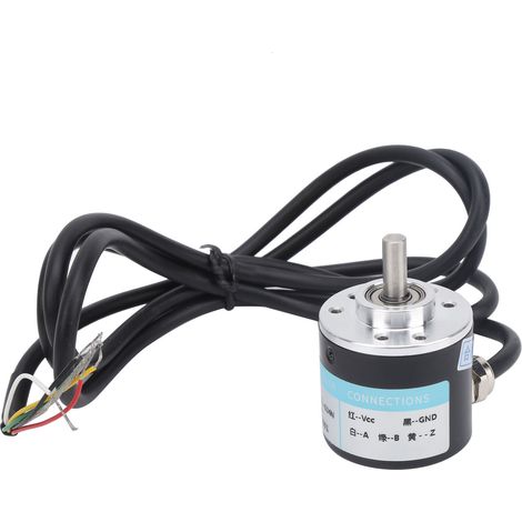 Encodeur ABZ incrémental, moteur triphasé à arbre plein de 6 mm, réducteur, équipement DC5-24VC38S6G5-500Z (1/5)