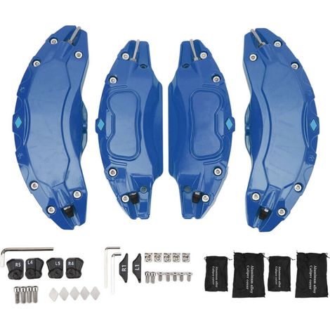 Brake Caliper Covers for Model Y 2020-2023, Aluminium Alloy Wheel Caliper Covers for 19 to 20-inch Rims, Stylish Brake Protection (BLUE).