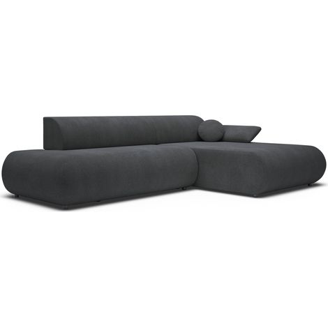 Selsey Armone – Ecksofa mit Schlaffunktion, Chenille, Ottomane rechts, Graphit (1/5)