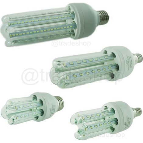 Kit 4 Ampoules Led E27 9w Socket Cold White Light 6000k Lifetime (1/2)