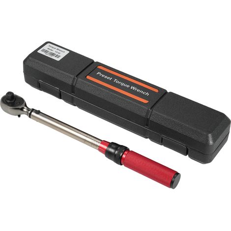 Clé dynamométrique à cliquet 3/8 pouces 72 dents réversible double sens avec bouton de dégagement pour entretien vélo moto auto (3.69-44.28ft.lb/5-60N.m)