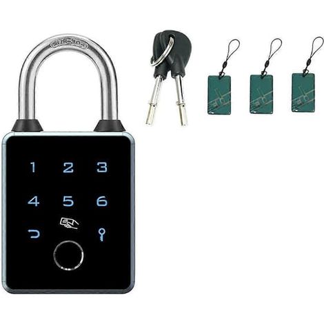 Cadenas intelligent TTLOCK. contrôlé par application. étanche. à mot de passe. carte à puce RFID (1/4)