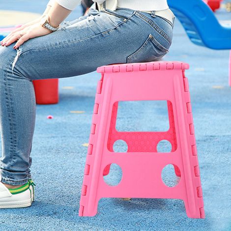 Tabouret pliant en plastique Dot, petite chaise, tabouret de massage portable avancé 292239cm (rose) (1/5)