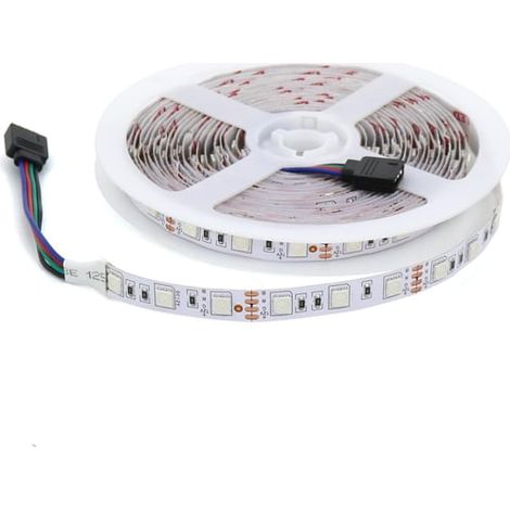 Bande LED 12V DC SMD5050 Videny IP20 RGB 60 Led/m - 5 Mètres RGB - Ledme - LM2015 (1/5)