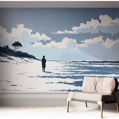 Carta da parati adesiva - fotomurale - facile da applicare - per la soggiorno - camera da letto - Silenzio sulla spiaggia 312x219 cm (1/5)