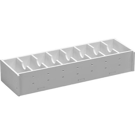 Boîte de rangement blanche multicouche étanche pour bureau, présentoir et organisateur. (1/5)