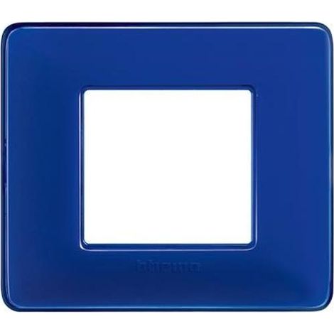 Placca 2 Moduli Matix, in tecnopolimero, Cobalto