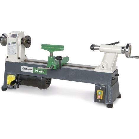Holzstar – Tour à bois 254 mm – Puissance 0,37 kW – Tension 230V – 5 vitesses – Pour bois dur – DB450