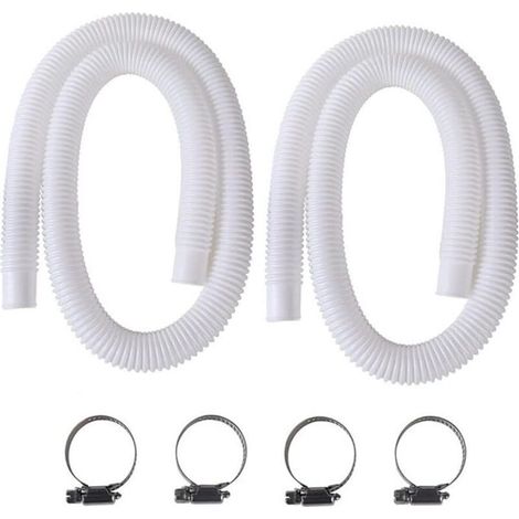 Tuyau Piscine 32mm, 2Pcs Tuyau pour Piscine Hors Sol, 150cm/59in Tuyau de Rechange pour Piscine (1/5)