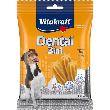 DENTAL 3 IN1 DENTAL 3 IN1 CURA DENTALE PER CANI IN SET DA 7 PEZZI TG PICCOLA (1/3)