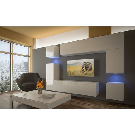 Ensemble meuble TV PRAGA en plusieurs dimensions 240-256 cm (1/3)