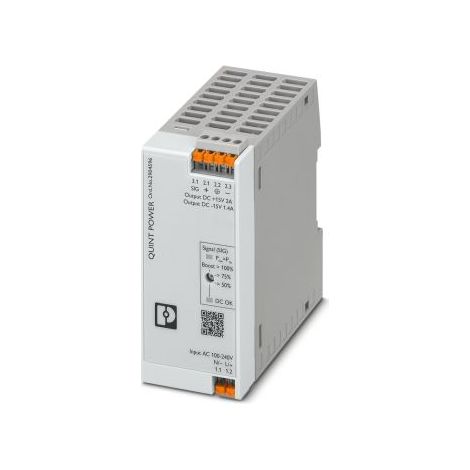 Alimentation pour rail DIN Phoenix Contact, série QUINT4, 15V c.c.out 2A, 240V c.a.in, 100W ( Prix pour 1 )