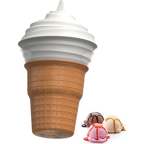Machine à Glace Maison Compacte DIY – Sorbetière et Yaourtière Mini pour Fruits et Yaourt, Couleur Brun Foncé-lsw-Karteo