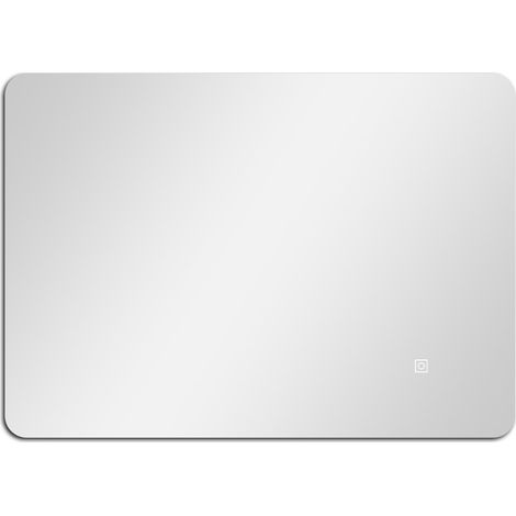 OCEAN Specchio da bagno 60x40cm con LED,3 colori,Dimmerabile,Memoria,IP44, Vetro HD