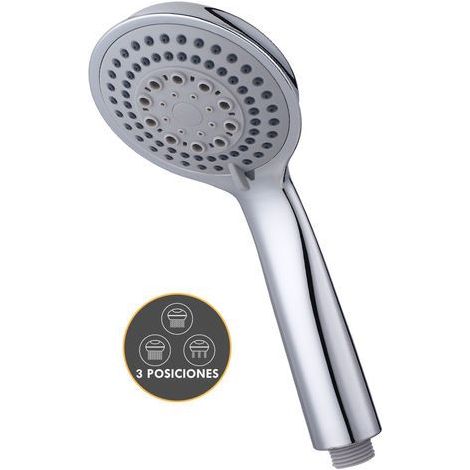 Kibath Kit Barra de Ducha 3 posiciones con equipo SUA redondo acabado CROMO brillo fabricado en acero inoxidable (1/5)