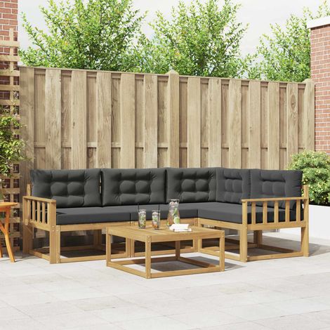 vidaXL Outdoor-Sofagarnitur 5 pcs Weiß und Anthrazit 79 x 79 x 37 cm (1/5)