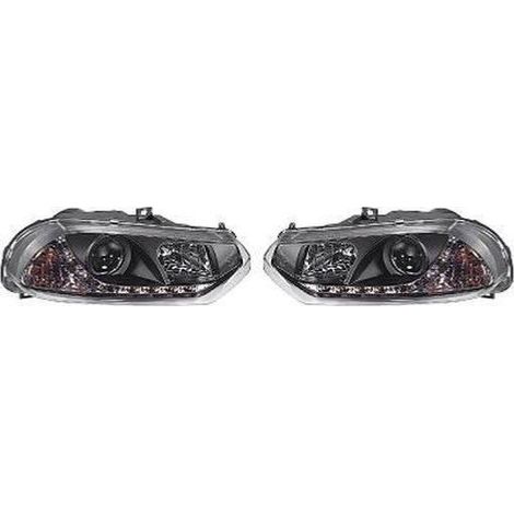 Paire de Phares Daylight Alfa Romeo 156 de 1997 a 2003 Noir Led-33946814 (1/2)