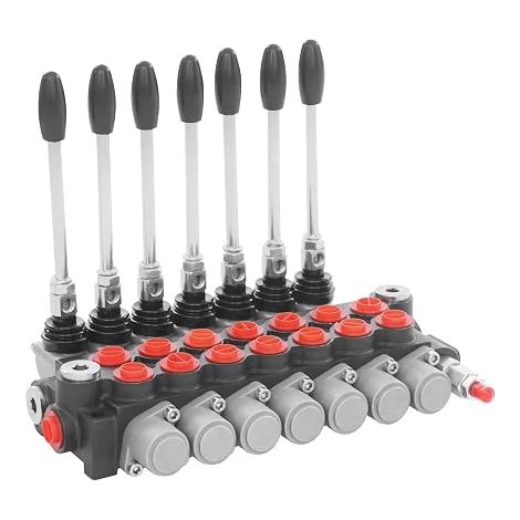 Valve de contrôle hydraulique P40,Valve de Contrôle Directionnelle Hydraulique à 7 distributeurs - Haute performance (31.5MPa, 13GPM) - Pour tracteurs, chariots élévateurs (1/5)