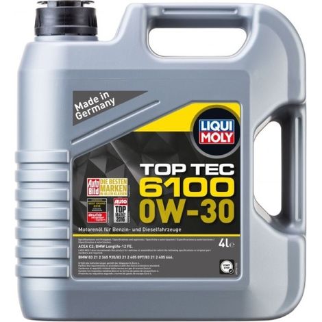 ACEITE LIQUI MOLY 0W30 4L TOP TEC 6100 C2 / LL-12 FE / BMW 83 21 2 365 935