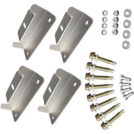 Supports Panneau Solaire Z - Métal Haute Résistance - Pour Bateaux Yachts Camping-Cars Remorques Toits - 4 Pièces (1/5)