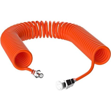 Tuyau de compresseur d'air 9m/29.5ft système de tuyauterie d'air tuyau de recul ligne tuyau de ressort Tube bobine outils tubo flexible aire espiral (1/4)